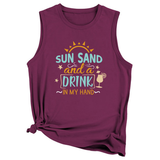 Wome Casual Loose Fit Tank Top, Minimal Style_Cwttsl0418