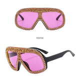 FASHIONABLE LARGE FRAME DIAMOND SUNGLASSES_CWASG0862