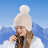 Winter Warm And Stylish Fur Ball Beanie_Cwasc1122