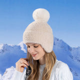 Winter Warm And Stylish Fur Ball Beanie_Cwasc1122