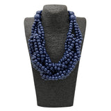 Wooden Bead Knotted Braided Necklace_Cwmm4931