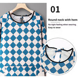 CHECKERED COTTON LONG SLEEVE KITCHEN WORK APRON _CWMM6693