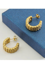 18K Gold Plated Stainless Steel Earrings_Cwaje0397