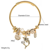 LUXURY BEADED BRACELET WITH DOLPHIN CHARM_CWMM8615