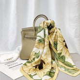 90CM SUNFLOWER FAUX WOOL VELVET SCARF SHAWL_CWASC0907