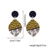 HALLOWEEN FUNNY PUMPKIN BAT LEAF EARRINGS_CWAJE2421