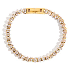 Zircon Titani Steel Bracelet, No Fade, Luxury_Cwaje4733