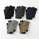 Winter Mens Rubber Touch Screen Gloves_Cwmm1487