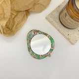 COMPACT ACETATE LEAF SHAPED MAKEUP MIRROR_CWMM6398