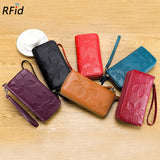 LARGE CAPACITY LONG TOPLAYER COWHIDE LEATHER WALLET_CWAB3733