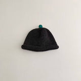 CHILDRENS STYLISH CUTE COLORED BALL KNITTED HAT_CWAH2933