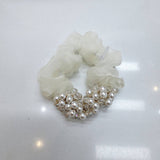SWEET CRYSTAL PEARL SCRUNCHIE NEW SIMPLE HAIR TIE_CWAHA6773