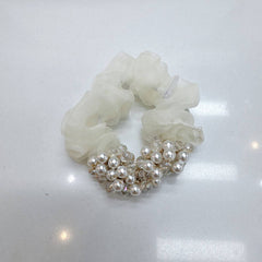 SWEET CRYSTAL PEARL SCRUNCHIE NEW SIMPLE HAIR TIE_CWAHA6773