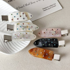 Elegant Acetate Duckbill Clip?Crystal Barrette_Cwaha07202