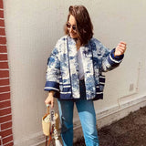 QUILTED JACKET WITH FLORAL PRINT LAPEL_CWOJA1565