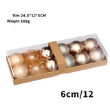 6CM PAINTED CHRISTMAS BALLS SET OF 12PCS_CWAJE5307