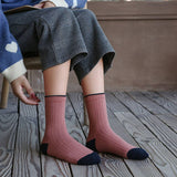 Women Solid Color Matching Socks_Cwms0295