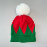 Cwah0749_Christmas Bell Knitted Santa Hat With Twist