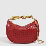 SMALL TWEED STYLE WOVEN CHAIN SHOULDER BAG_CWAB5709