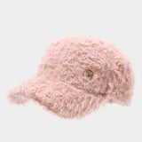 Winter R Letter Plush Warm Baseball Cap Hat_Cwah04766