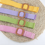 Cwabe0545_Vintage Braided Square Buckle Belt