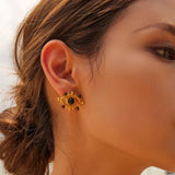 LIGHT LUXURY LACE HOLLOW TIGER EYE STONE EARRINGS_CWASC1683