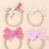 BABY NYLON BOW HEADBAND SET SOFT NO MARK_CWAHA6748