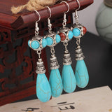 HIGH END ETHNIC RETRO WATER DROP EARRINGS_CWAJE4007