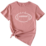 Wome Casual Tee With Fun Football Print_Cwdsd8368