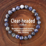 Crystal Natural Stone Beaded Bracelet Unisex_Cwmm11267