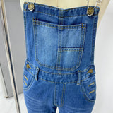 Washed Vintage Straight-Leg Workwear Overalls