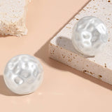 FAUX PEARL DESIGN STUD EARRINGS_CWAJE0449