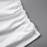 Solid One-Shoulder Asymmetrical Cropped Top