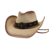 SPRAY PAINTED WESTERN COWBOY SUN HAT FOR MEN WOMEN_CWAH04492