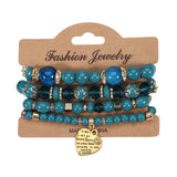 Cwmm10451_Boho Beaded Heart Bracelet Set 4Pcs Elastic