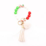 CHRISTMAS SILICONE BEAD BRACELET KEYCHAIN GIFT_CWMM7010