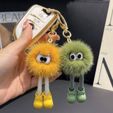 CUTE FUR BRIQUETTES CAR KEYCHAIN BAG PENDANT_CWMM2541