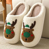 CHRISTMAS ELK NON SLIP COTTON SLIPPERS_CWSHS0275