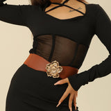 Women Three-Dimensional Flower Waist Belt_Cwabe0229