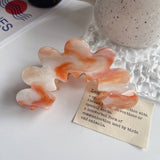 Wavy Flower Acetate Hair Claw, Simple Fresh Clip_Cwaha1328