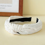 2025 New Black White Polka Dot Headband Chic_Cwaha07522