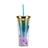 DOUBLE LAYER GRADIENT MERMAID TAIL WATER CUP_CWMM0985