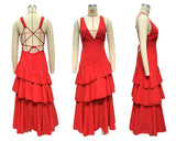 Stylish Sleeveless V-Neck French Cake Dress