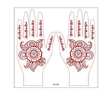 REALISTIC HENNA TATTOO STICKERS BROWN RED LACE_CWMM8361