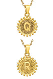 ROUND ALPHABET INITIAL PENDANT NECKLACE_CWAJE107