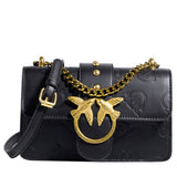 STYLISH EMBOSSED METAL CHAIN SHOULDER BAG_CWAB1577