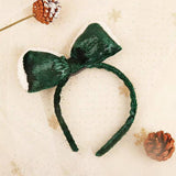 BOW CUTE PLUSH CHRISTMAS HEADBAND HAIRPIN_CWAHA3409