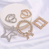 PENTAGONAL METAL WITH PEARLS SCARF RING_CWMM2161