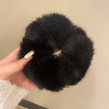 FAUX MINK PLUSH HAIRBAND HAIR ACCESSORIES_CWAHA4041