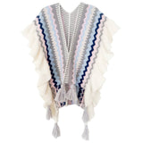 KNIT CAPE SHAWL TRAVEL WRAP FOR FALL WINTER_CWASC0158